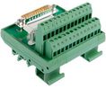 FLKM-D25 SUB/S Series 25-Contact Male Interface Module, D-sub Connector, DIN Rail Mount, 2.5A